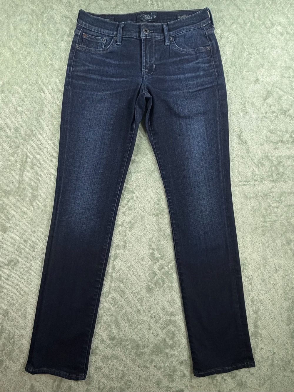 Lucky Brand Dark Indigo Jeans with Navy Floral Lining